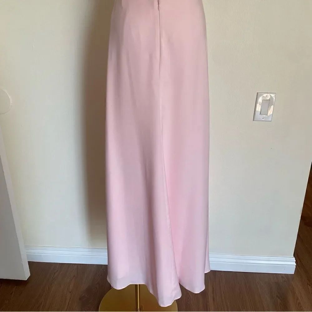 Faviana Couture Light Pink One Shoulder Gown Size 4 - Picture 9 of 16